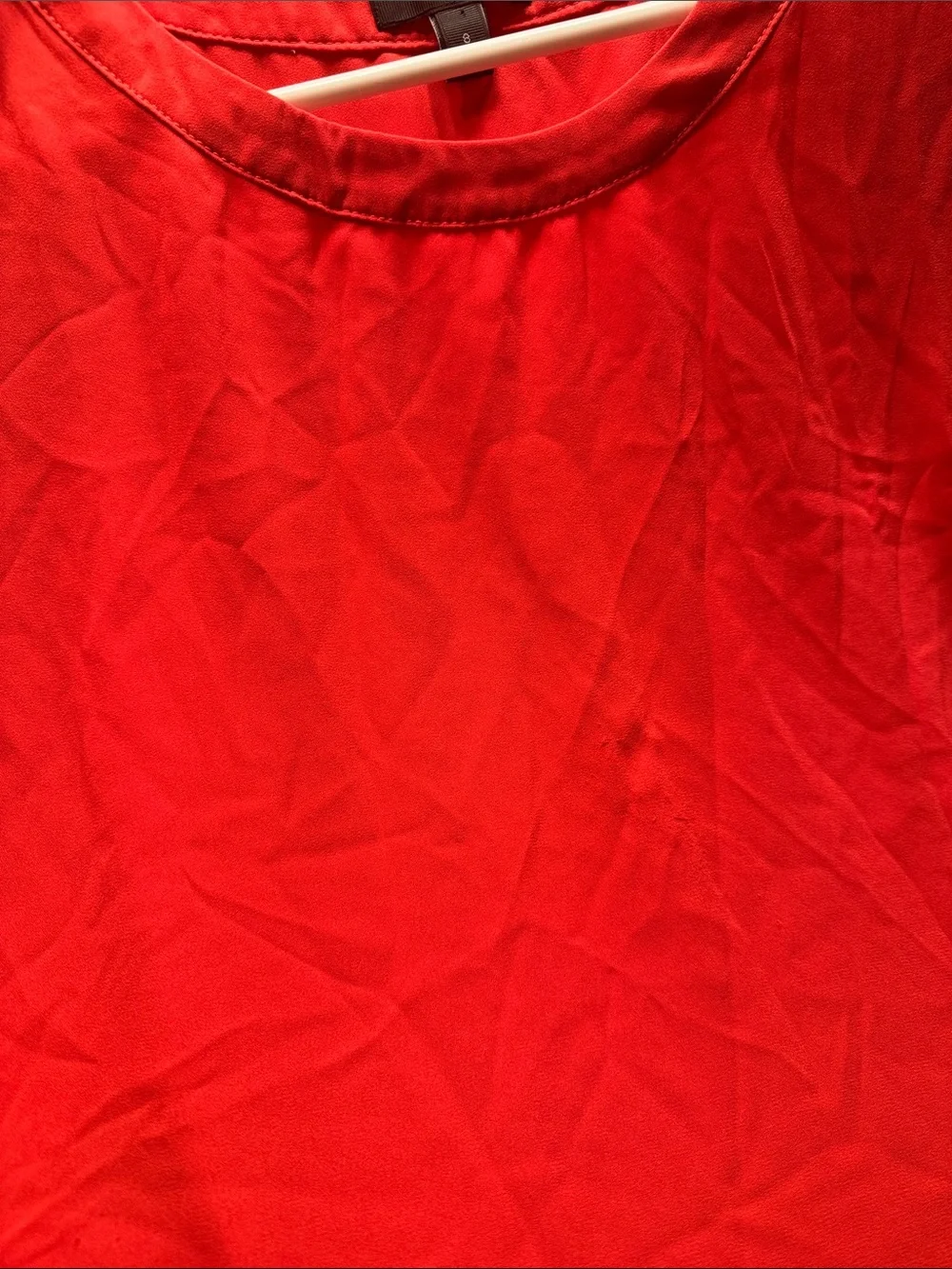 Womens Coral Sleeveless Blouse